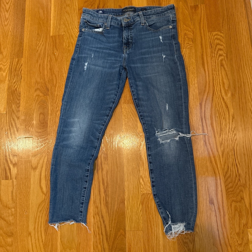 Women's Blue Distressed Jeans
